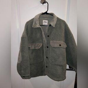 ZARA oversized jacket olive green